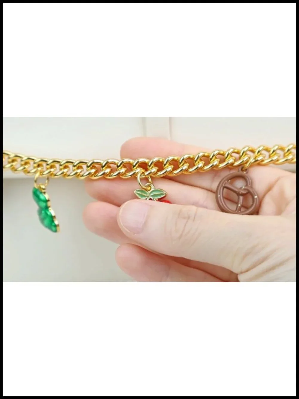 Decorative Plated Metal Bag Charm Chain Extender with Cute Pendants